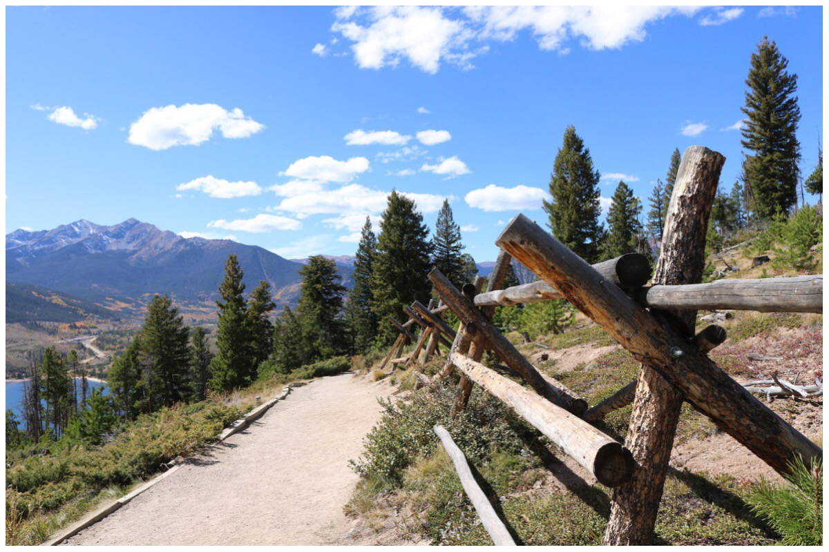 Photo of a hikers track set in the Colorado mountains 