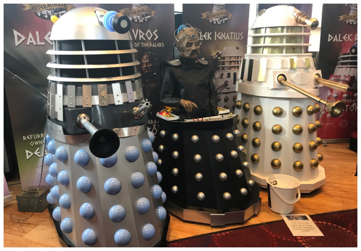 Three daleks at the Sci Fi Weekender