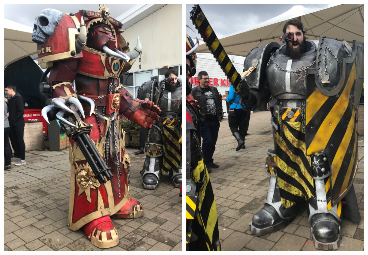 Sci Fi Weekender - two of the cosplayers, Warhammer inspired 