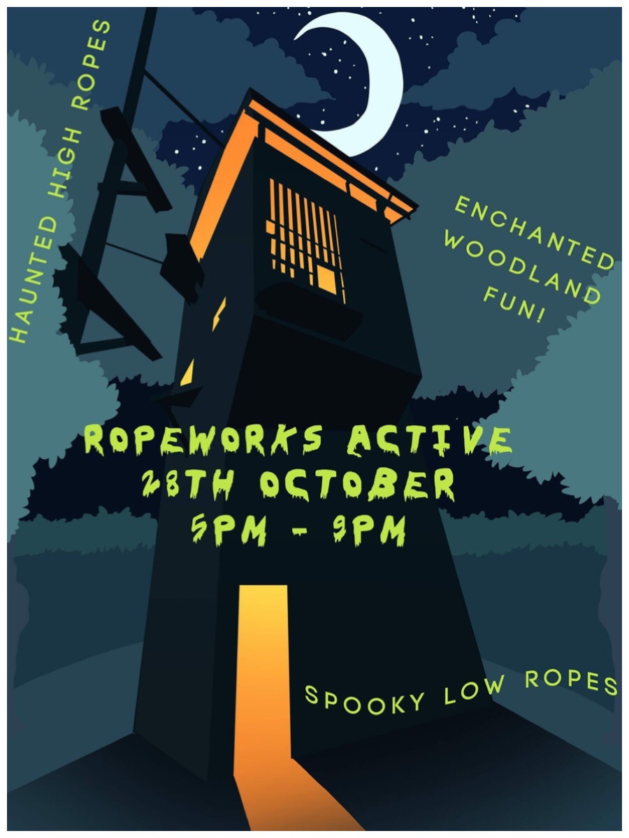 The poster for Ropeworks Active Halloween event