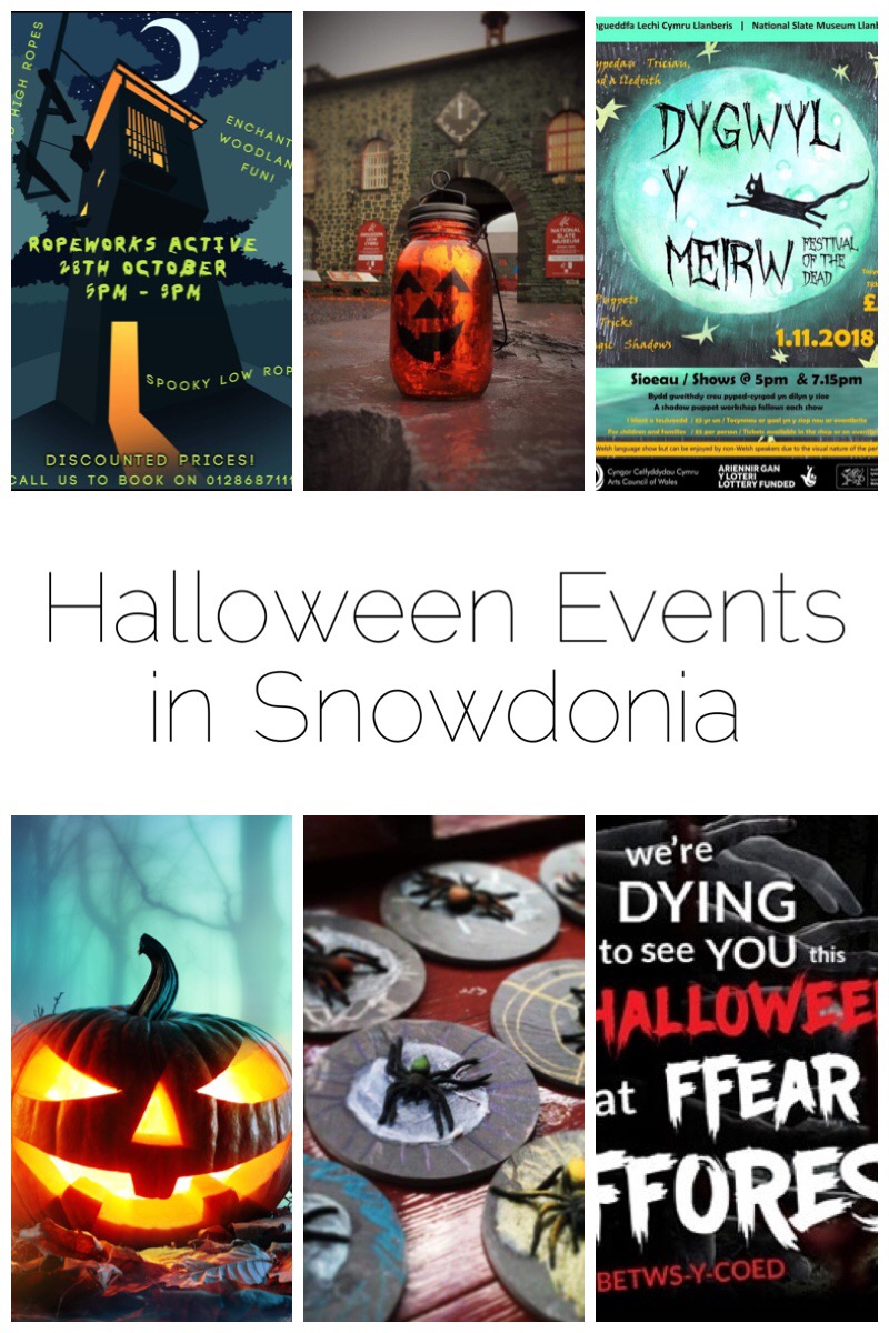 Title image for Halloween events in Snowdonia.