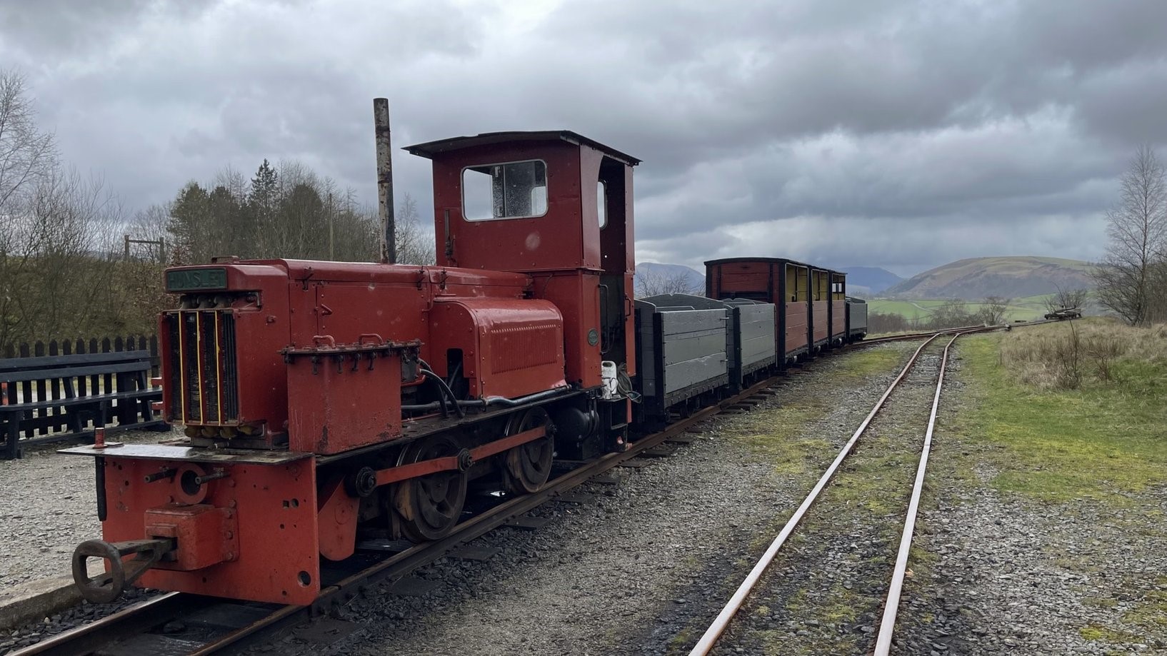 Diesel Hunslet engine at Threleld Quarry & Mining Museum