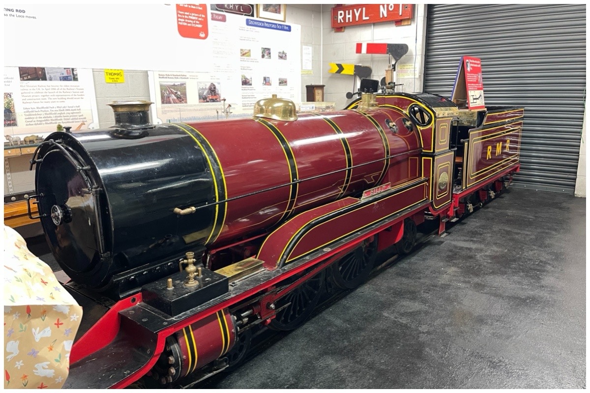 Billy in the museum room at Rhyl Miniature Railway